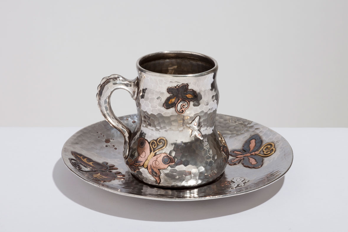 Tiffany Butterfly Cup and Saucer